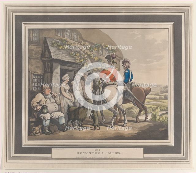 No. 2: He Won't Be A Soldier, May 1, 1798. Creator: Heinrich Schutz.