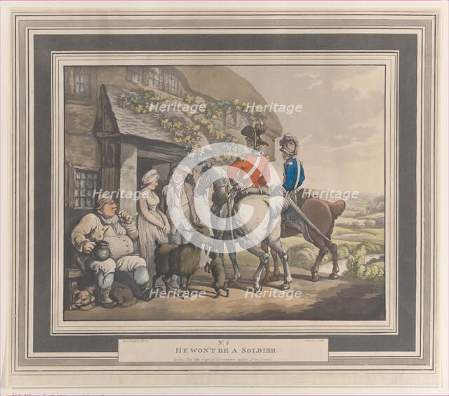 No. 2: He Won't Be A Soldier, May 1, 1798. Creator: Heinrich Schutz.