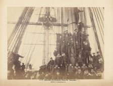 No. 210. Sailors on Russian Frigate \Osliaba,\ Harbor of Alexandria, Va., December 1863. Creator: Andrew Joseph Russell