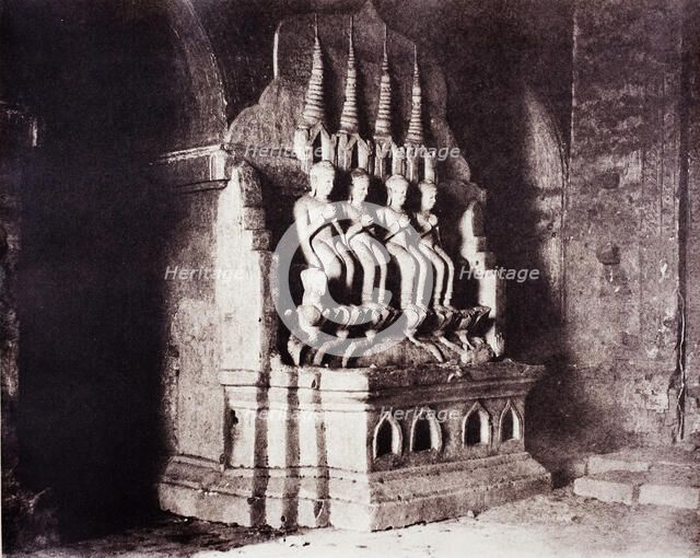 No. 23. Pugahm Myo [Pagan]. Figures in Damayangyee Pagoda [Dhamma-yan-gyi]., 1855, printed 1856. Creator: Captain Linnaeus Tripe.