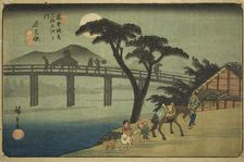 No. 28: Nagakubo, from the series "Sixty-nine Stations of the Kisokaido (Kisokaido..., c. 1835/38. Creator: Ando Hiroshige