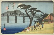 No. 28: Nagakubo, from the series "Sixty-nine Stations of the Kisokaido (Kisokaido..., c. 1835/38. Creator: Ando Hiroshige