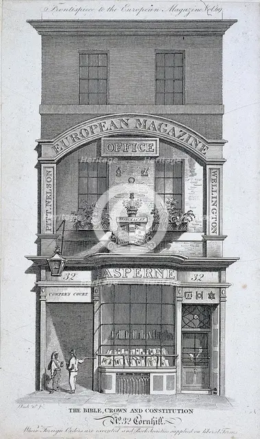 No 32 Cornhill, London, c1800. Artist: Samuel Rawle