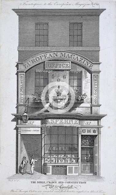 No 32 Cornhill, London, c1800. Artist: Samuel Rawle