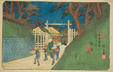 No. 38: Fukushima, from the series "Sixty-nine Stations of the Kisokaido (Kisokaido..., c. 1835/38. Creator: Ando Hiroshige