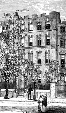 No. 4, Cheyne-Walk, Chelsea, the residence of the late "George Eliot", 1881. Creator: Unknown