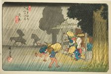 No. 40: Suhara, from the series "Sixty-nine Stations of the Kisokaido (Kisokaido...c. 1835/38. Creator: Ando Hiroshige