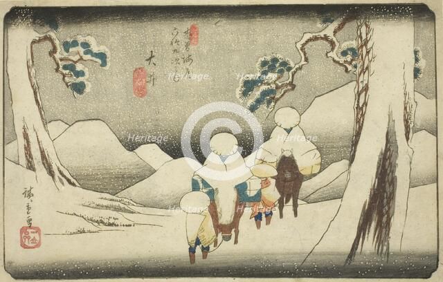 No. 47: Oi, from the series "Sixty-nine Stations of the Kisokaido (Kisokaido rokujukyu...", c1835/38 Creator: Ando Hiroshige.