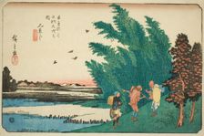 No. 56: Mieji, from the series "Sixty-nine Stations of the Kisokaido (Kisokaido...c. 1835/38. Creator: Ando Hiroshige