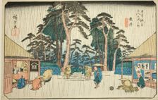 No. 58: Tarui, from the series "Sixty-nine Stations of the Kisokaido (Kisokaido...c. 1835/38. Creator: Ando Hiroshige