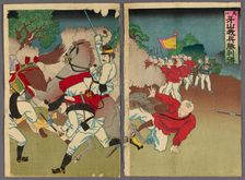 No. 6: Our Troops Gain Victory at Asan (Sono roku, Gazan waga hei shori o eru), 1894. Creator: Unknown