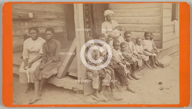 No. 615, 'The Way the Negro Race is Dying Out: Mrs. Whitaker and her Children', 1871-1896. Creator: J. A. Palmer.
