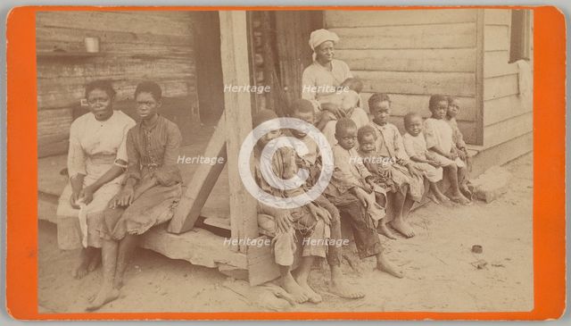 No. 615, 'The Way the Negro Race is Dying Out: Mrs. Whitaker and her Children', 1871-1896. Creator: J. A. Palmer.