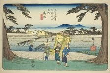 No. 65: Takamiya, from the series "Sixty-nine Stations of the Kisokaido (Kisokaido..., c. 1835/38. Creator: Ando Hiroshige