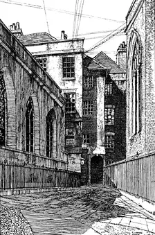 No. 8, Clifford's Inn, and Hall on Left 1903