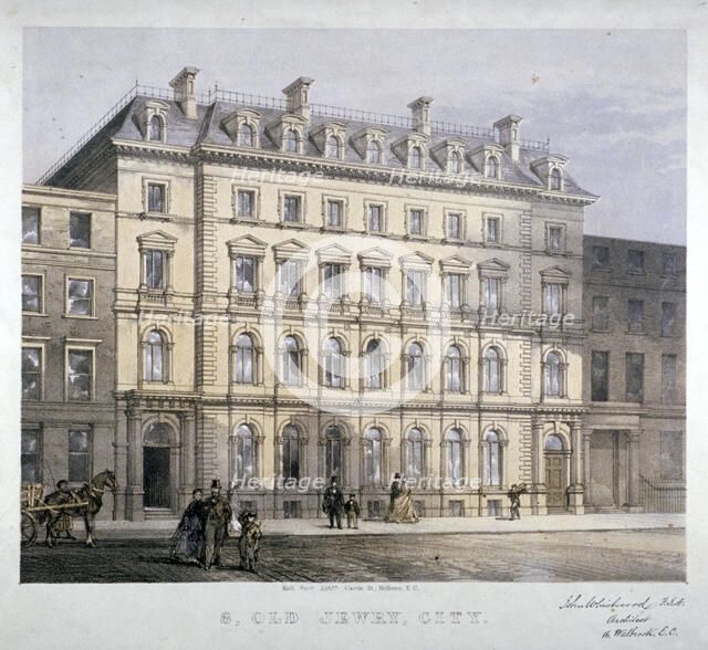 No 8 Old Jewry, City of London, c1865.      Artist: Kell Brothers