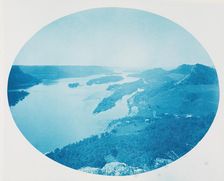 No. 90. From bluffs at Trempealeau, Wisconsin Looking Up Stream, 1885. Creator: Henry Bosse