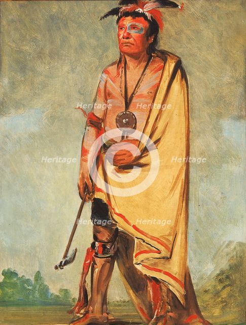 No-ak-chóo-she-kaw, He Who Breaks the Bushes, 1828. Creator: George Catlin.