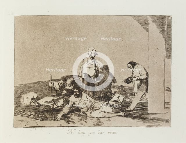 No hay que dar voces.; Los Desastres de la Guerra, Madrid 1863. Creator: Francisco Goya.