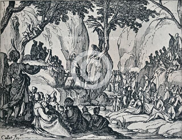 No. III. -St. John Preaching, 1635, (1924). Artist: Jacques Callot