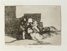 No llegan á tiempo.; Los Desastres de la Guerra, Madrid 1863. Creator: Francisco Goya