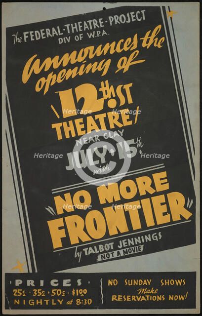 No More Frontier, San Francisco, 1938. Creator: Unknown.