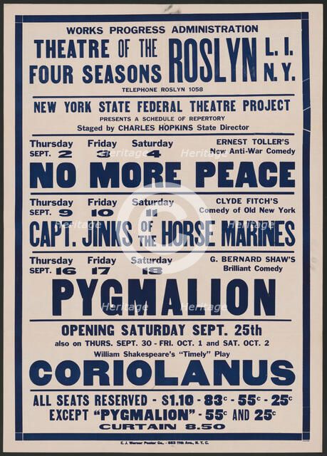 No More Peace 2, Roslyn, NY, 1937. Creator: Unknown.