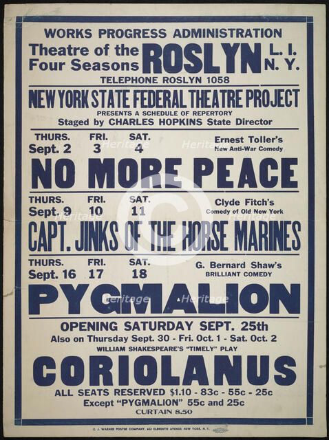 No More Peace, Roslyn, NY, [1930s]. Creator: Unknown.