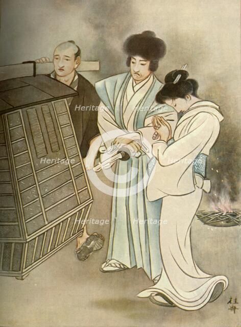 "No, no", said Matsuo..."this is not the body of my boy", 1919.  Creator: Unknown.