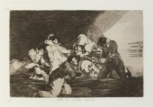 No se puede mirar.; Los Desastres de la Guerra, Madrid 1863. Creator: Francisco Goya