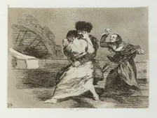 No quieren.; Los Desastres de la Guerra, Madrid 1863. Creator: Francisco Goya