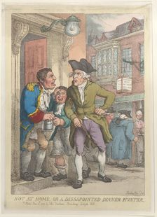 Not at Home, or a Disappointed Dinner Hunter, June 13, 1823., June 13, 1823. Creator: Thomas Rowlandson