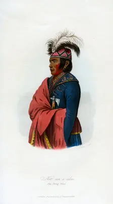 Not-een-a-akm, The Strong Wind the interpreter, 1848. Artist: Harris