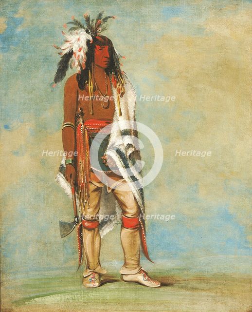 Nót-to-way, a Chief, 1835-1836. Creator: George Catlin.