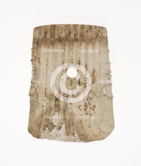 Notched and Grooved Axe, Shang dynasty (c. 1600-1046 BC),  late 2nd millennium B.C. Creator: Unknown.