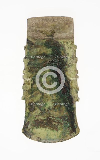 Notched Axe, Shang dynasty (c. 1600-1046 BC),  2nd millennium B.C. Creator: Unknown.