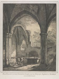 Notable Buildings of the Middle Ages in Germany: Ruins of the Church of the Virgin..., 1821. Creator: Domenico Quaglio (German, 1787-1837)