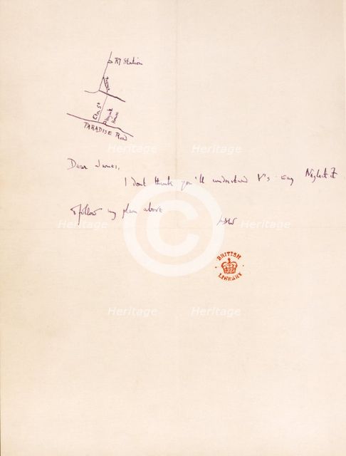 Note to James Strachey from Leonard Woolf, c1915-c1924. Creator: Leonard Woolf.