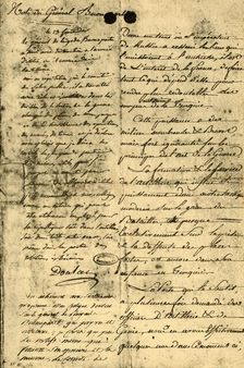 Note from General Bonaparte, 13 September 1795, (1921). Creator: Napoleon Bonaparte I