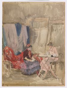 Note in Pink and Purple - The Studio, 1883-1884. Creator: James Abbott McNeill Whistler