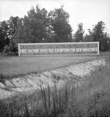 Note on industrialization of the South, Meridian, Mississippi, 1936. Creator: Dorothea Lange