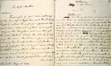 Notebook containing the novels, Evelyn and Catharine, or the Bower by Jane Austen, 1792-1809. Creator: Jane Austen
