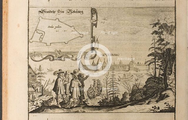 Nöteborg (Illustration from Travels to the Great Duke of Muscovy and the King of Persia by Adam Ol Artist: Rothgiesser, Christian Lorenzen (?-1659)