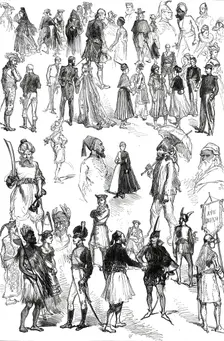 Notes at the Fancy-Dress Ball at Dublin Castle, 1876. Creator: Unknown