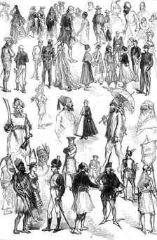 Notes at the Fancy-Dress Ball at Dublin Castle, 1876. Creator: Unknown