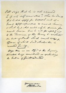 Notes for a a speech by Richard Brinsley Sheridan, 30th April 1805.Artist: Richard Sheridan