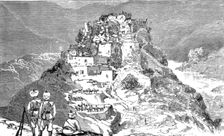 'Notes in the Black Mountains and Sikkim Campaign's, Northern India; The Village of Kotkai, looking Creator: Unknown
