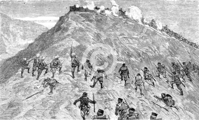 ''Notes in the Black Mountains and Sikkim Campaign's, Northern India; Sikkim--taking of the Tukola H Creator: Unknown.