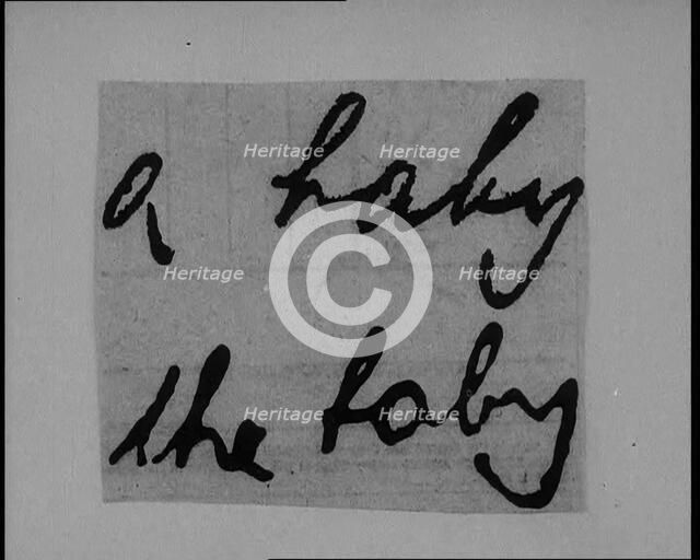 Notes of Ransom Being Compared as Articles of Evidence in the Lindbergh's Kidnapping Case Trial,1930 Creator: British Pathe Ltd.