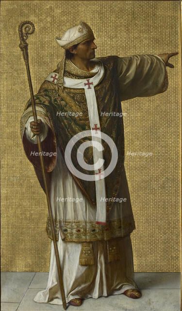 Notker of Liège, 1872-1877. Creator: Gallait, Louis Joseph (1810-1877).